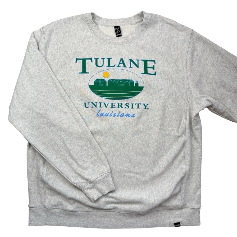Tulane University Green Wave Louisiana Retro VTG Style Crewneck Sweatshirt 2XL